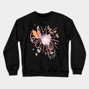 Celebration Party Fireworks Bubbly Crewneck Sweatshirt